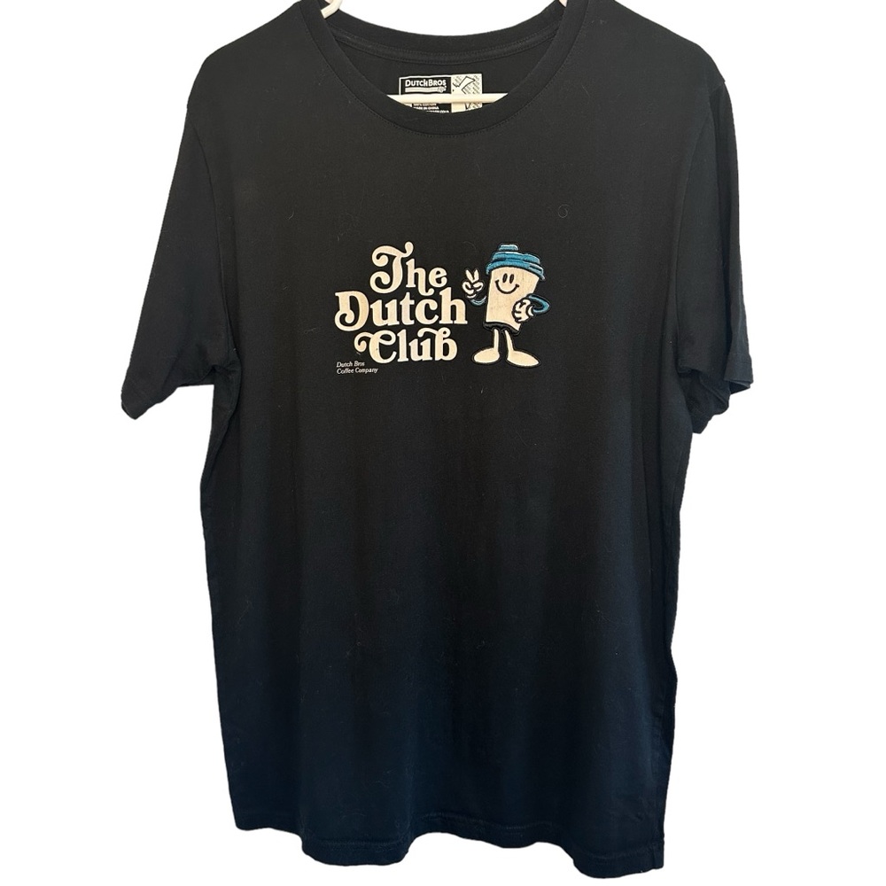 Dutch Bros Black “The Dutch Club” Short Sleeve T MEDIUM+LARGE+XL+XXL DB 1992